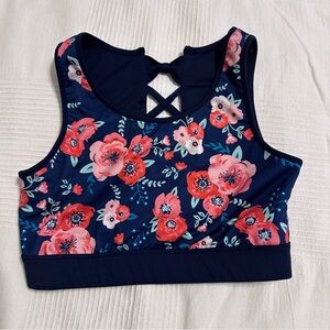 ⭐️ Jadelynn Brooke Reversible sports bra Sz M EUC floral